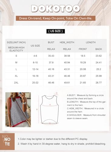 Summer Style Spotlight: Dokotoo Womens Striped High Neck Tank Top Review