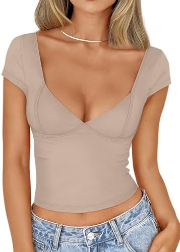 Review: Trendy Queen Women's Deep V-Neck Backless Tops - Y2K Chic Must-Have of 2024