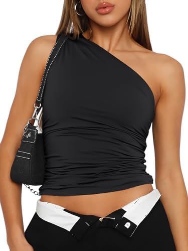 Review: Stylish Queen Womens One Shoulder Tank Tops - Must-Have Summer Apparel for 2024