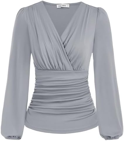 Fashion Finds: GRACE KARIN Womens Elegant Wrap Blouse Review