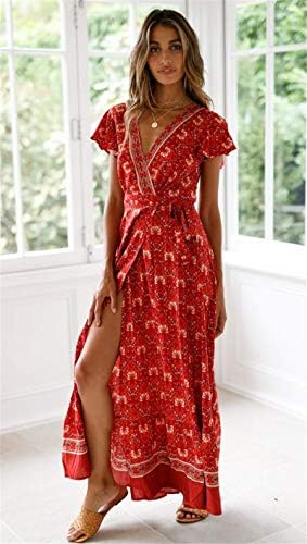 Floral Maxi Dress Review: PRETTYGARDEN V Neck Wrap Style