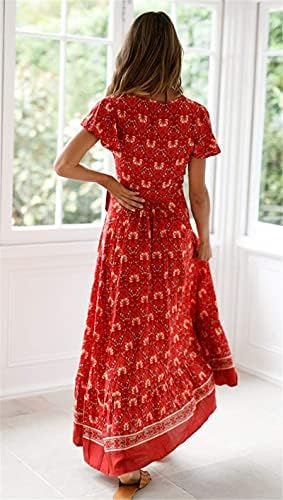 Floral Maxi Dress ⁤Review:‍ PRETTYGARDEN V⁤ Neck ⁤Wrap Style