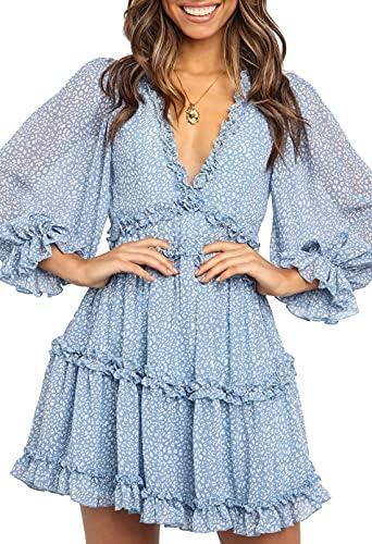Floral Fabulous: Our Review of the Dokotoo Womens 2024 Deep V Neck Mini Dress