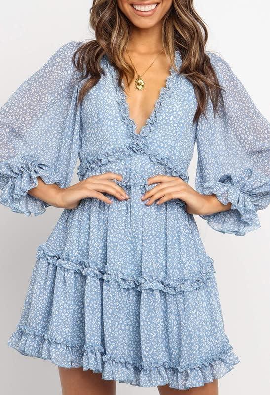 Floral Fabulous: Our Review of the Dokotoo Womens 2024 Deep V Neck Mini Dress